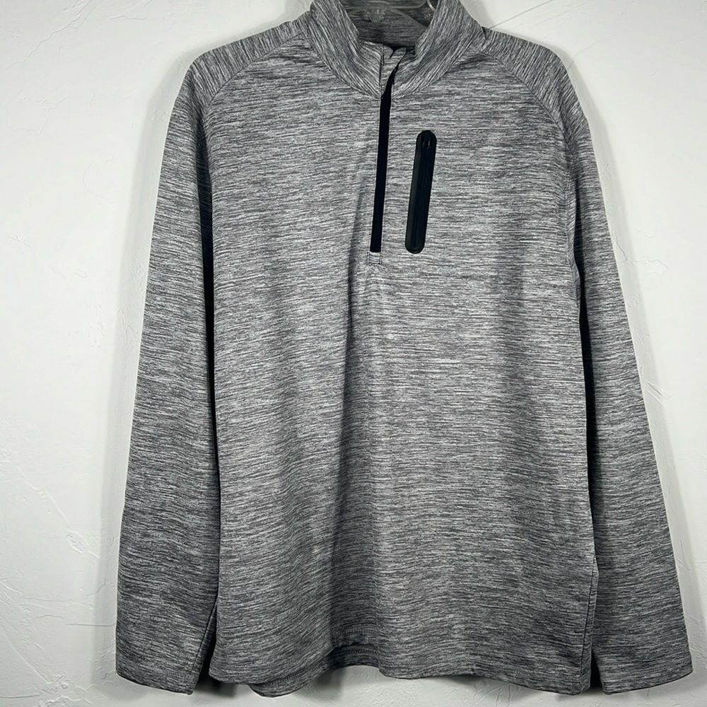 ⛳️🏌️‍♂️ PGA TOUR Quarter Zip Pullover Sweatshirt - Gray Heather - Sz L -EUC‎